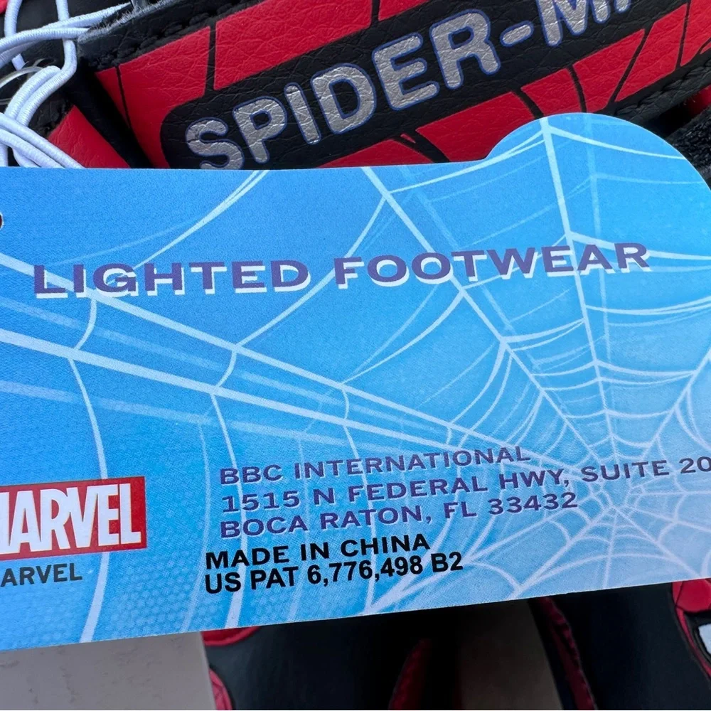 Spiderman Size 7 ‎ Toddler Red and Black Kids' LIGHTED Up Snow Boots NEW